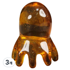 비투윈 휴식 두피 밀랍수지 문어 마사지기 스몰, 3개, 커피브라운