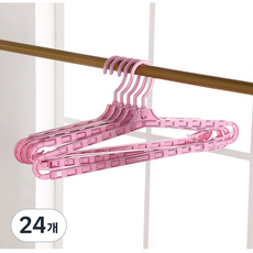 벨라픽 너비조절 접이식 옷걸이, 핑크, 24개