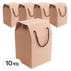 多用途正方形繩提把盒 4號, 混合顏色, 10入