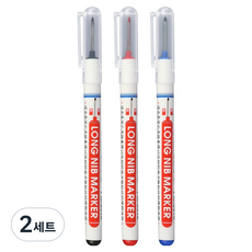 모네스페스 다용도 작업 만능 마커펜 검정 + 빨강 + 파랑 세트, 2세트, 3색