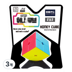 애들랜드 2x2 허니 큐브, 혼합색상, 3개