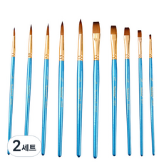 OON 미술시간 수채 평붓 5종 + 둥근붓 5종, 2세트, 10종