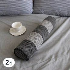 pomete Brick圓筒枕頭, 木炭+灰色