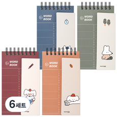 moong9 Boba單字本 4種 100張, 混合顏色, 6套