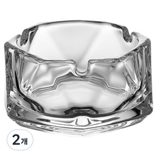 캐시리치 심플 럭셔리 트렌드 재떨이 9 x 4.5 cm, 투명, 2개
