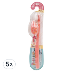 Misorang 兒童雙層軟毛牙刷 - 韓國製 護齦 可愛造型, 顏色隨機, 5支