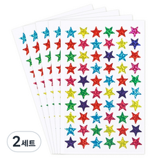 東亞PMS 雷射星星裝飾貼紙組 30入組, 2套, 混合色