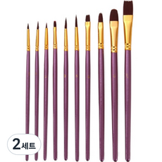 Verbon壓克力水彩筆 10種組 紫色, 2組, 10種