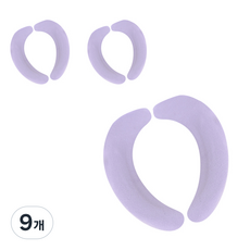 블럭마트 욕실 심플 변기시트, 퍼플, 9개