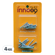 Innotime 白色華司頭自攻螺絲 2種 x 10入組 NIT234, 4套