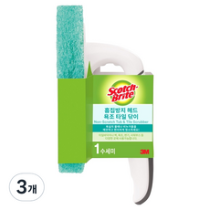 3M Scotch-Brite 百利 3M 防刮刷頭 浴缸磁磚清潔刷, 3個, 灰色