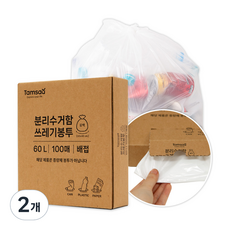 탐사 분리수거함 배접 쓰레기봉투, 60L, 200개