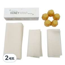 Honey Wrap 蜜蠟 5入+粗布 25*25cm+18*18cm 2入組, 2組