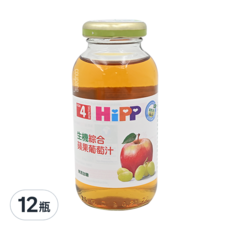 HiPP 喜寶 綜合蘋果葡萄汁 4個月以上, 200ml, 12瓶