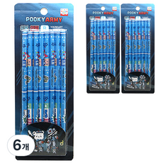 YOUNG ART 男童用B深心8支鉛筆, 混色, 6個