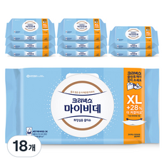 마이비데 크리넥스 클린케어 엑스라지 화장실용 물티슈 캡형, 55g, 40개입, 18개