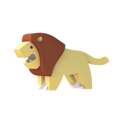 HALFTOYS 哈福玩具 16 x 16 x 5.5cm, 5片, 獅子 黃色, 1個