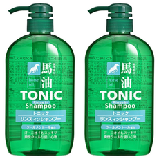 KUMANO 熊野油脂 馬油TONIC 酷涼雙效洗髮精, 600ml, 2瓶