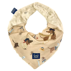 La Millou 圍兜 顆粒款，尺寸：25x30 cm, 紳士臘腸哥, 1件