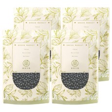 GreenMarket 菓青市集 馥郁黑豆茶, 4包, 500g, 無咖啡因, 台灣在地黑豆, 1入