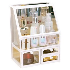 KOLKO 克魯克家居 NF化妝品收納盒 3合1抽屜 A0141-1, 白色, 1個