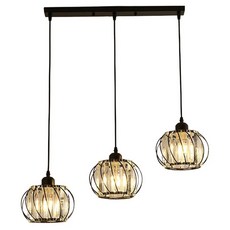 Honey Comb 工業風玻璃水晶餐吊燈, 餐廳燈飾, 現代簡約, 提升用餐環境舒適度, 營造溫馨氛圍, 黑