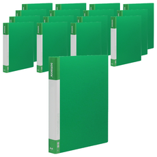 DaTaBanK 三田文具 A4 標準型 小4孔夾資料夾, 綠色, 16本