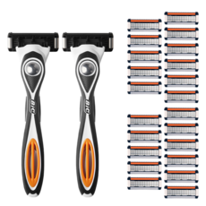 Rage Society 剃須刀套組, 刮鬍刀柄 + 5層刀片 12個, 2組