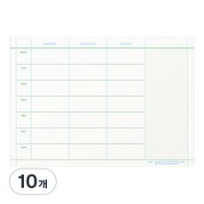 페이퍼리안 플랫 노트패드 A5, Weekly Plan, 60매, 10개 Weekly Plan, 60매, 10개