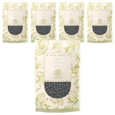 GreenMarket 菓青市集 馥郁黑豆茶 (500g/包) - 台灣產無咖啡因養生茶, 5包, 1入