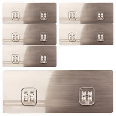 強力無色痕貼片 6片組 20 x 8cm, 雙卡扣, 1組