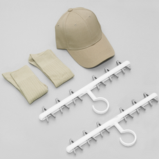 Calliope多用途收納衣架, 灰色, 2個