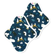 Hannahpad 有機純棉布衛生棉 輕柔護墊 隨機花色, 21 x 7.5cm, 2片, 1組