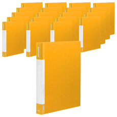 DaTaBanK 三田文具 A4 標準型 小4孔夾資料夾, 黃色, 20本