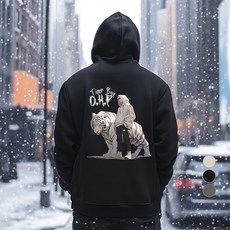 O.H.P ONE HUNDRED PERCENT HARMONIA 白虎和男孩拉絨兜帽