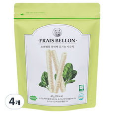 프레벨롱 롱떡뻥, 40g, 4개, 유기농 시금치