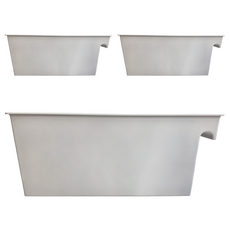 inomata SIMPLE STORAGE 長收納盒 4665 27.8 x 13 x 11.5cm, 3個, 灰色
