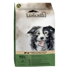 LIVIN'WILD 野宴 全齡犬 草飼無穀配方 乾飼料, 草飼牛 + 野牧山羊, 1.81kg, 1袋