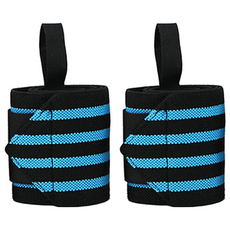 어코랄 4줄 스트라이프 벨크로 손목보호대, 블루, 2개