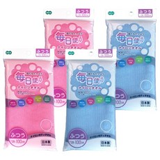 OHE 마이니치 샤워타올 2종 세트, 핑크, 블루, 2세트