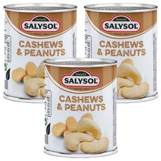 SALYSOL 薩里 花生腰果迷你罐頭 真空無菌包裝 香脆可口, 60g, 3罐