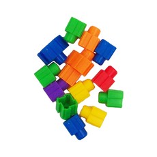 創意凸形積木, 3歲以上適用, 塑膠 (PVC) 材質, 9125-4, 1組