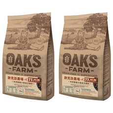 OAK'S FARM 幼犬 天然無穀乾飼料, 鮭魚+磷蝦, 2kg, 2袋