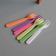 zuperzozial 孩童彩色叉子 6入, 象牙白+綠色+灰色+藍色+粉色+紫色, 1組