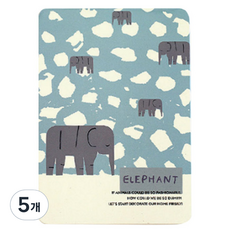 영아트 ANIMAL PRINTING 디자인 노트, 랜덤 발송, 5개