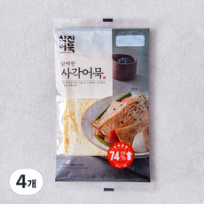 삼진어묵 담백한 사각어묵 4장, 200g, 4개
