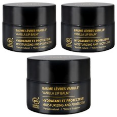 NAJEL 有機乳木果油修護唇膏, 香草, 3罐, 12g