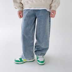 BerryCloset 大童男童漢堡怪獸丹寧褲