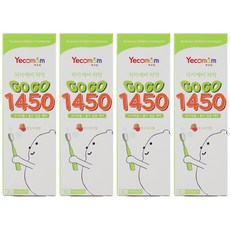 Yecomam 高氟 1450 兒童牙膏, 4個, 60g