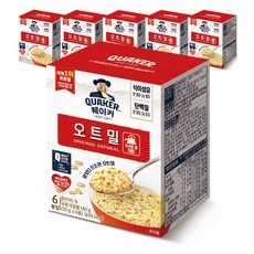 퀘이커 오트밀 오리지널 6p, 180g, 6개